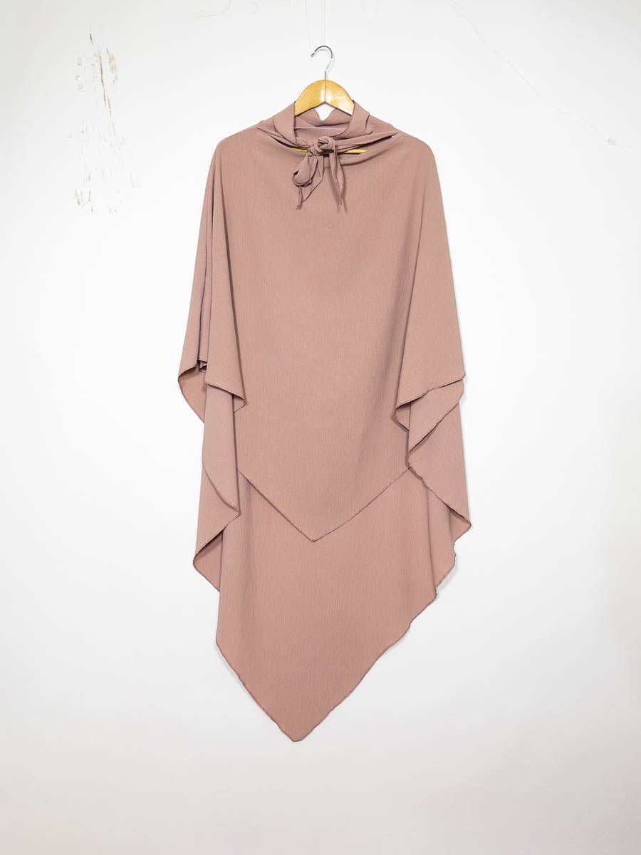 Khimar long en jazz ref: Ca2301jazz - Khimar long et ample en tissu jazz léger et fluide