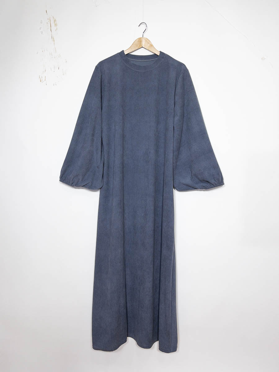 Abaya côtelé pour l'hiver ref:2398 - Abaya confortable velours Côtelé pour l’Hiver