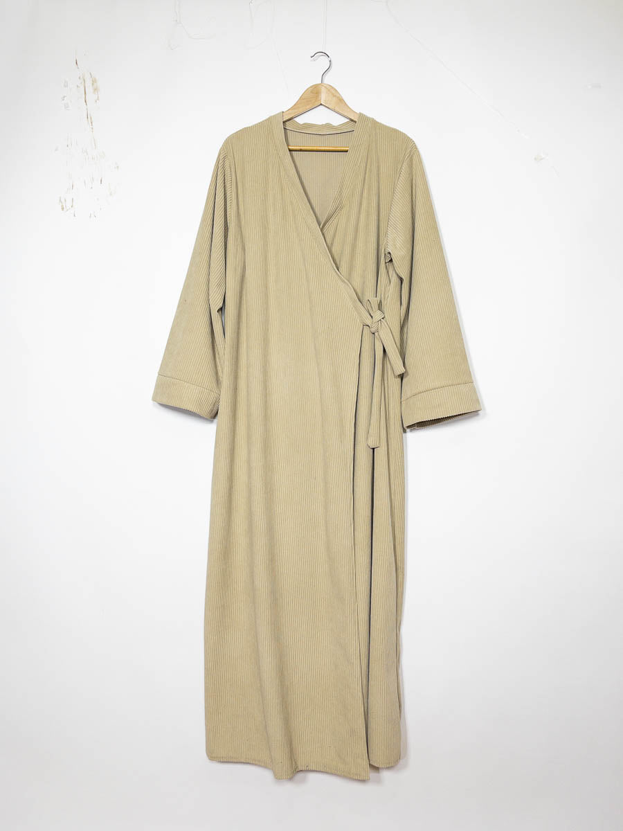 Robe abaya ref:2500 Robe Abaya en Velours Côtelé style kimono