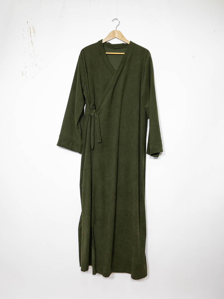 Robe abaya ref:2500 Robe Abaya en Velours Côtelé style kimono