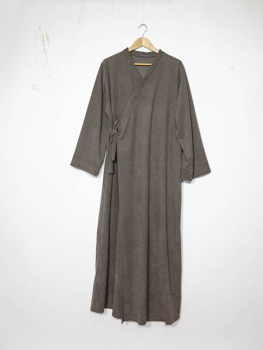 Robe abaya ref:2500 Robe Abaya en Velours Côtelé style kimono