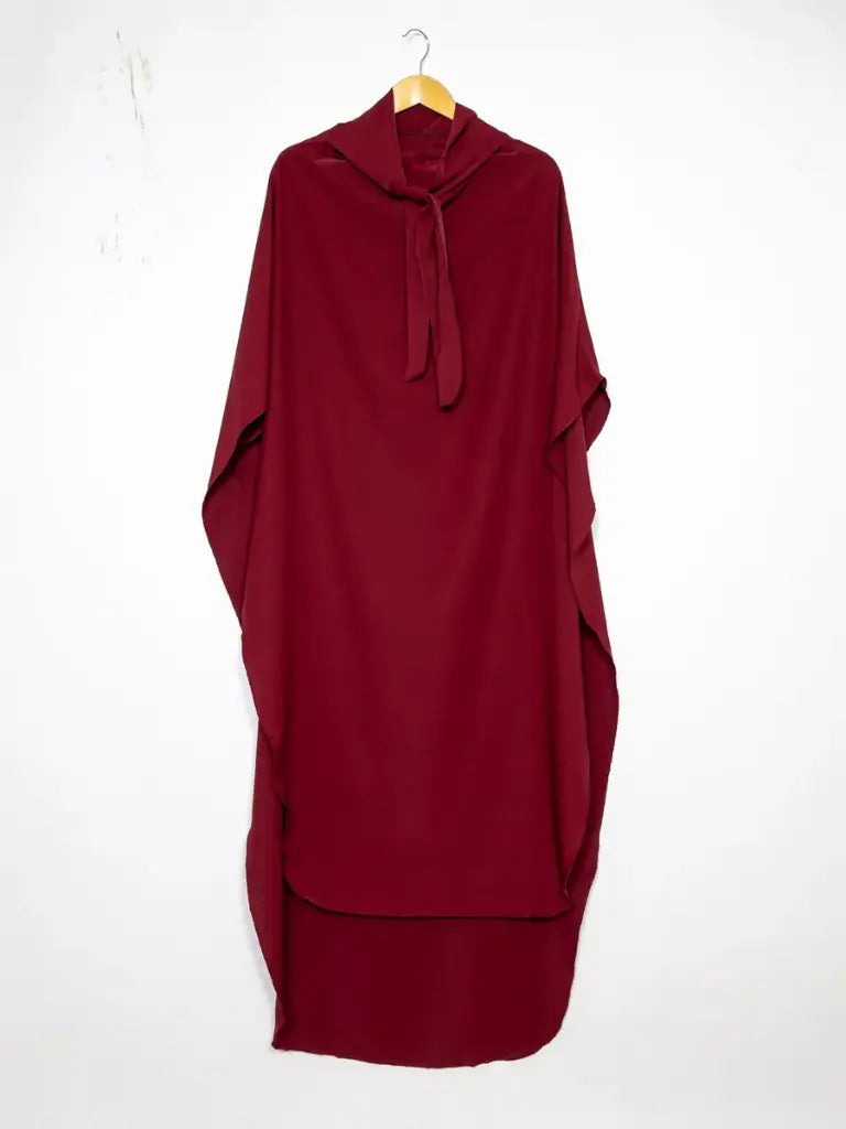 Khrimar soie de médine REF: 2371pk (stock limité) no restock - khimar longue en soie de Médine élégante et confortable