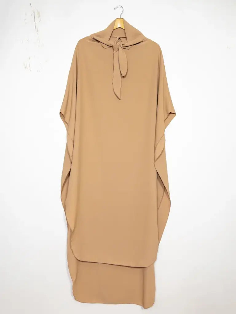Khrimar soie de médine REF: 2371pk (stock limité) no restock - khimar longue en soie de Médine élégante et confortable