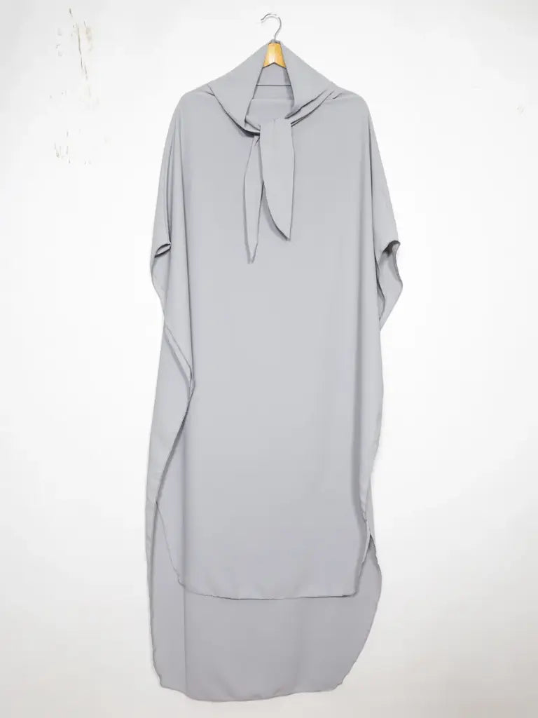 Khrimar soie de médine REF: 2371pk (stock limité) no restock - khimar longue en soie de Médine élégante et confortable
