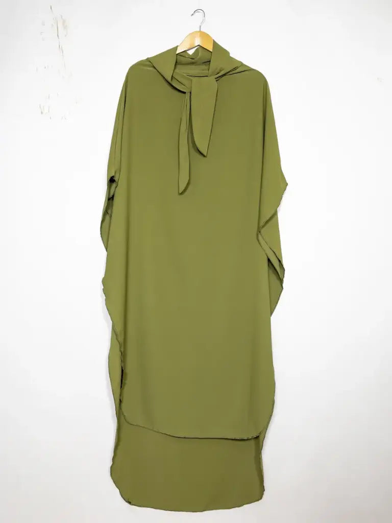 Khrimar soie de médine REF: 2371pk (stock limité) no restock - khimar longue en soie de Médine élégante et confortable