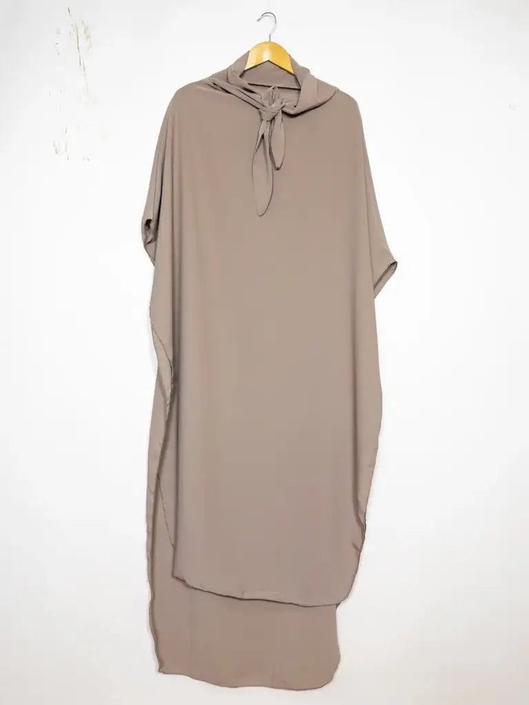 Khrimar soie de médine REF: 2371pk (stock limité) no restock - khimar longue en soie de Médine élégante et confortable