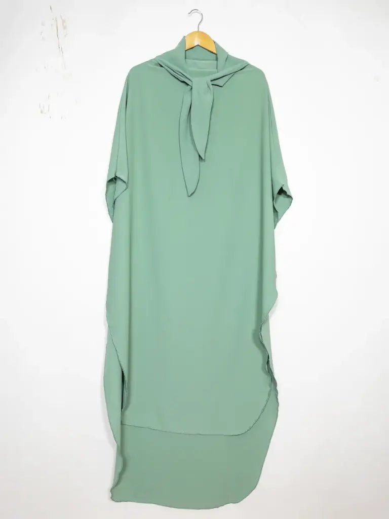 Khrimar soie de médine REF: 2371pk (stock limité) no restock - khimar longue en soie de Médine élégante et confortable