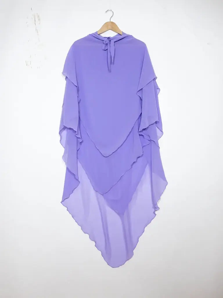 Khimar trois volant ref:Ca2317 - Khimar long en mousseline de haute qualité