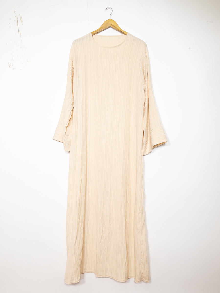 Abaya longue femme REF: Ro2387FF Robe Abaya à Manches Larges tissu texturé hautement durable