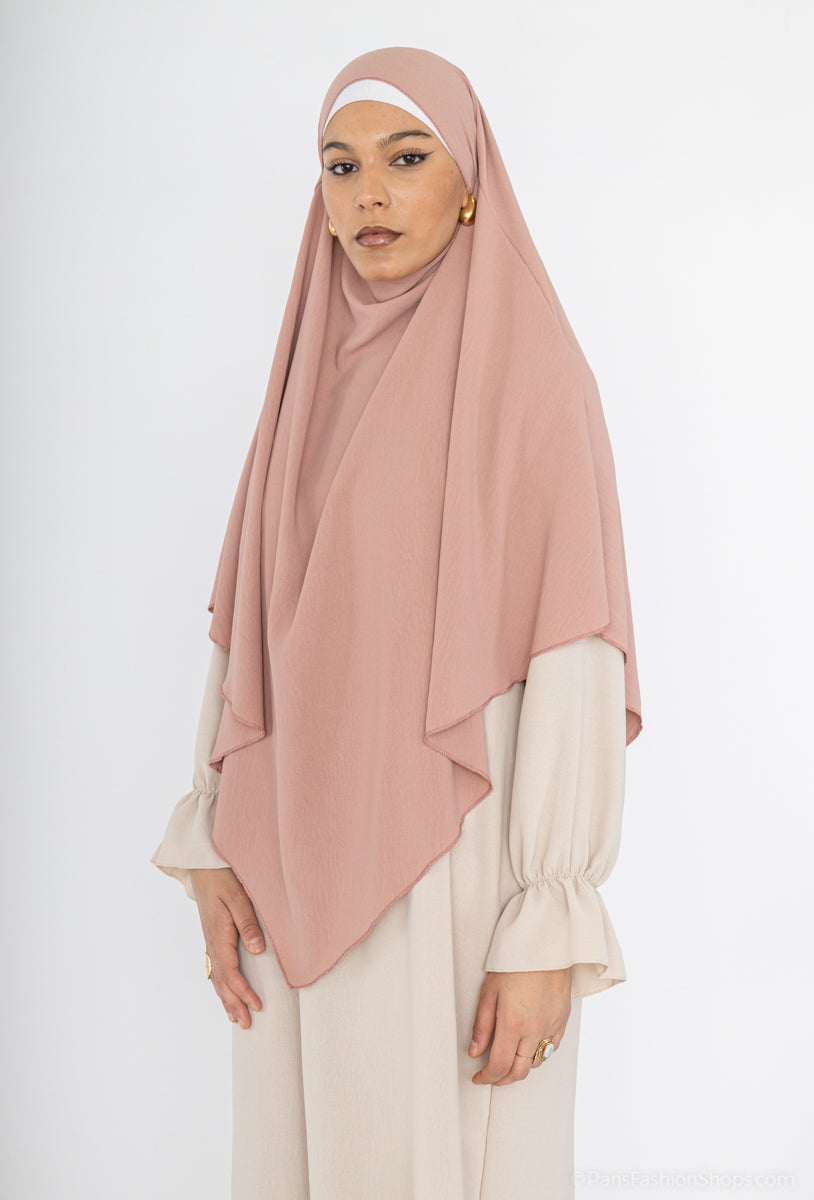 Khimar long en jazz ref: Ca2301jazz - Khimar long et ample en tissu jazz léger et fluide