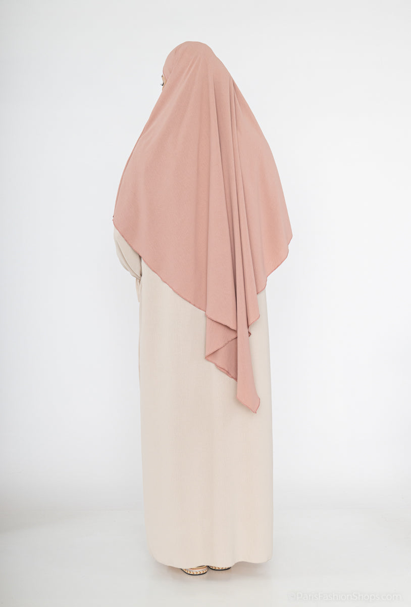Khimar long en jazz ref: Ca2301jazz - Khimar long et ample en tissu jazz léger et fluide