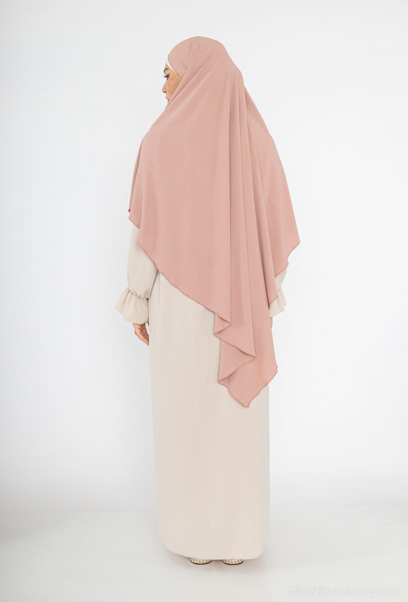 Khimar long en jazz ref: Ca2301jazz - Khimar long et ample en tissu jazz léger et fluide