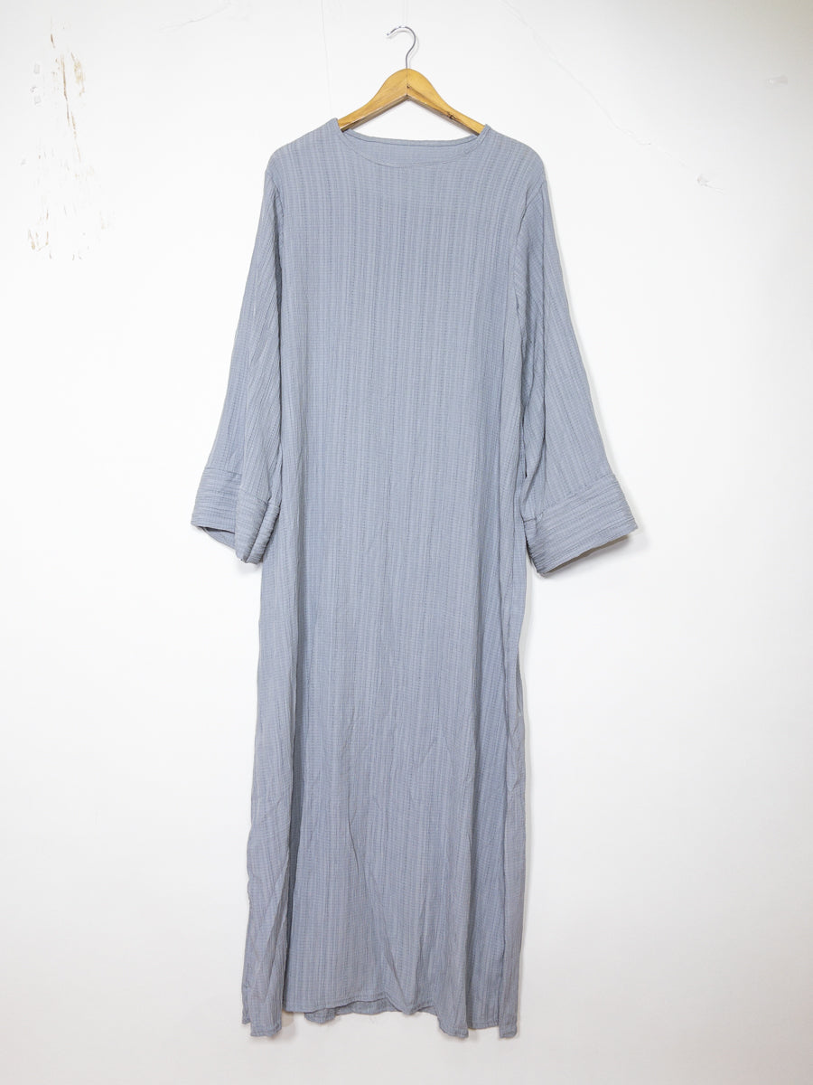 Abaya longue femme REF: Ro2387FF Robe Abaya à Manches Larges tissu texturé hautement durable