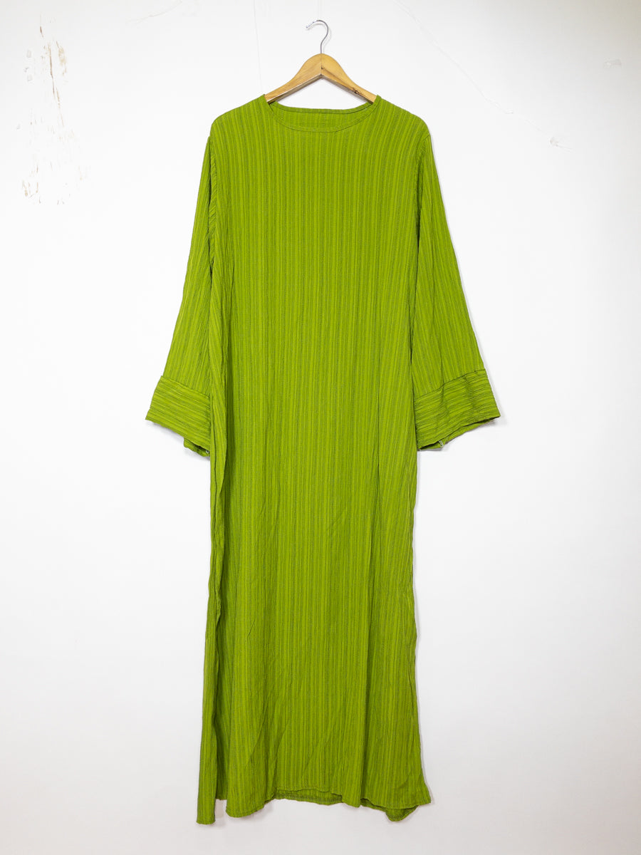 Abaya longue femme REF: Ro2387FF Robe Abaya à Manches Larges tissu texturé hautement durable