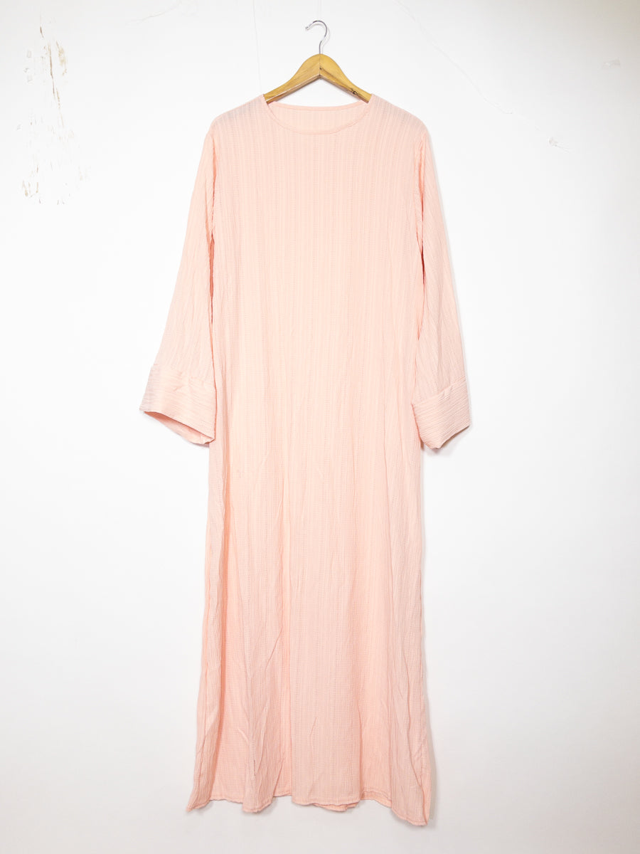 Abaya longue femme REF: Ro2387FF Robe Abaya à Manches Larges tissu texturé hautement durable