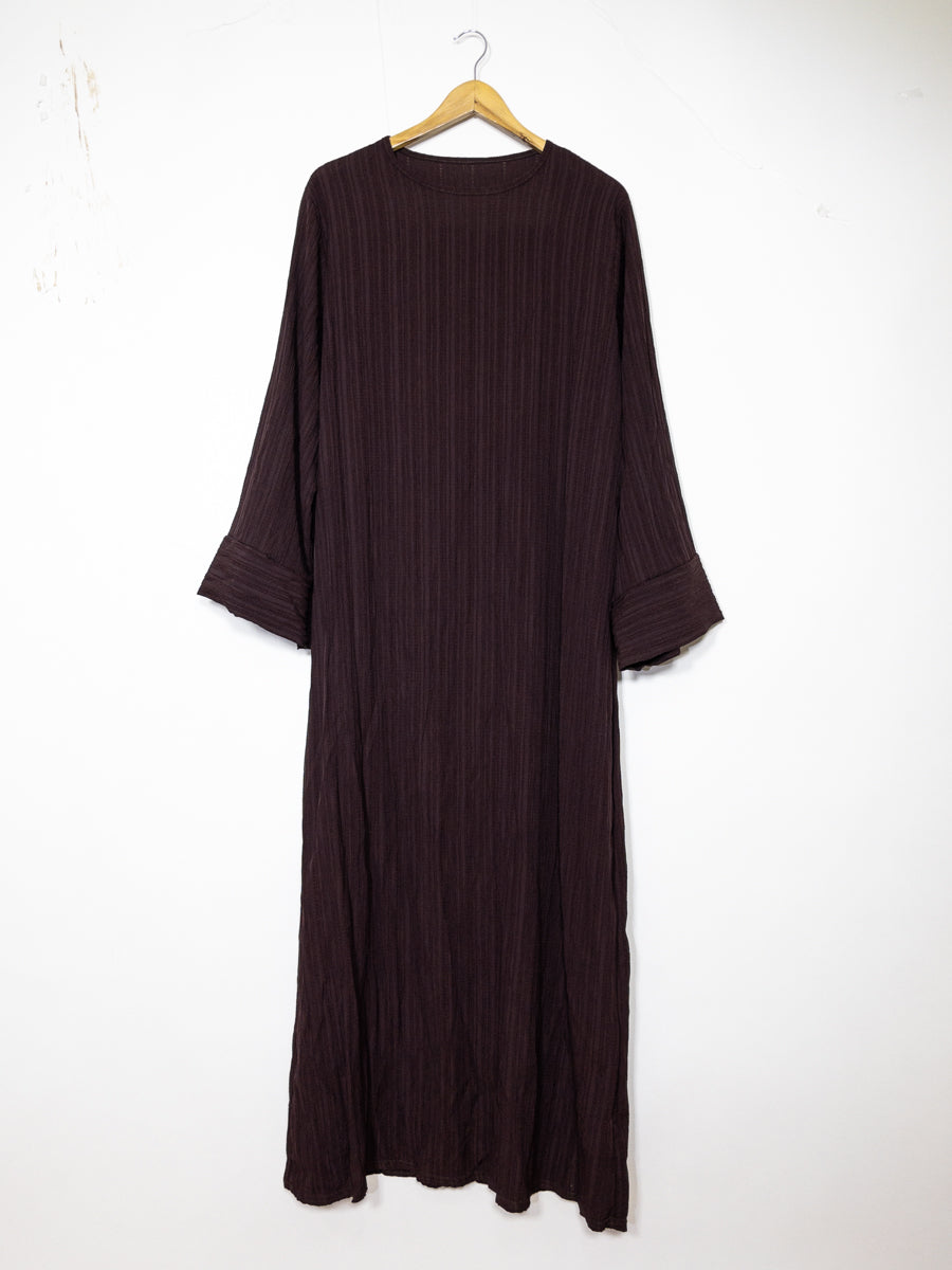 Abaya longue femme REF: Ro2387FF Robe Abaya à Manches Larges tissu texturé hautement durable