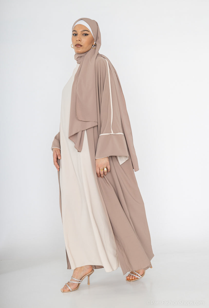 kimono avec débardeur deux pièces en soie de Médine En2373pk