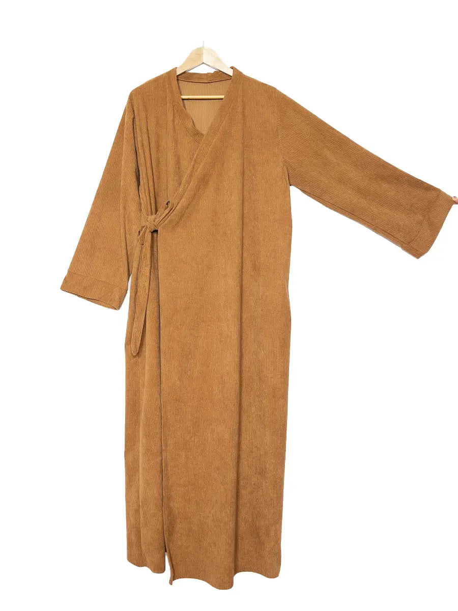 Robe abaya ref:2500 Robe Abaya en Velours Côtelé style kimono