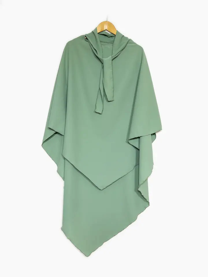 Khimar long en jazz ref: Ca2301jazz - Khimar long et ample en tissu jazz léger et fluide