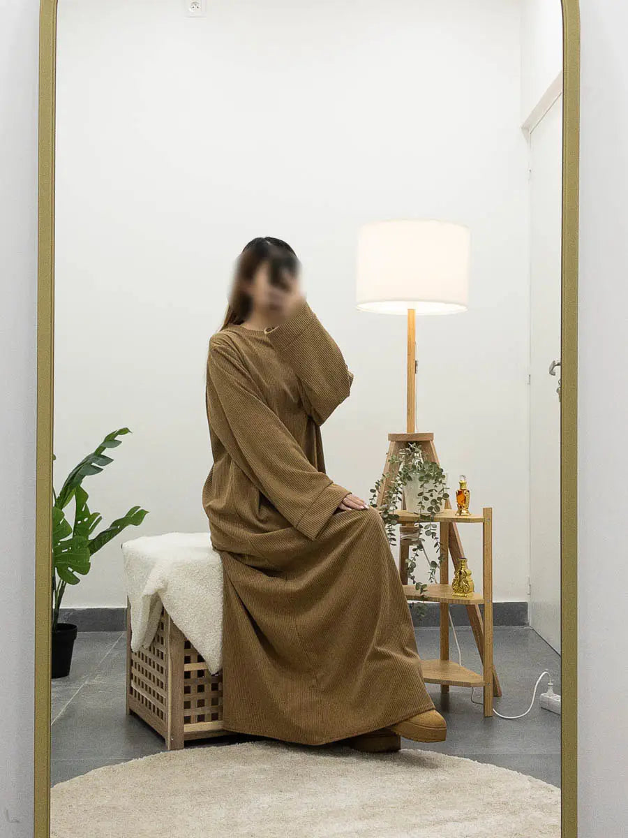 Manteau long ample style ref:2393B - Manteau chic long ample tissu lisse et structuré