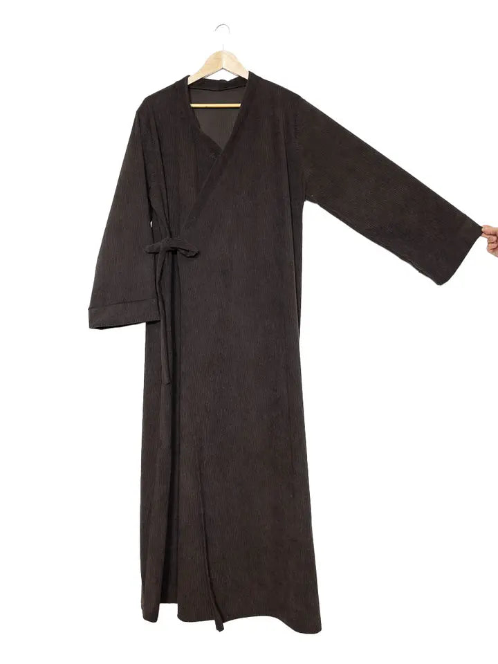 Robe abaya ref:2500 Robe Abaya en Velours Côtelé style kimono