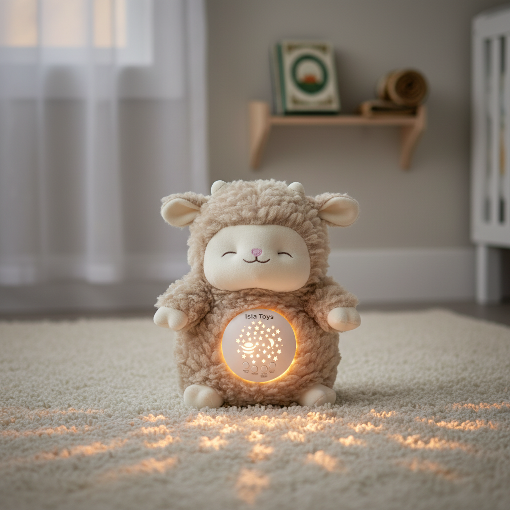 Sommeil Paisible Assuré Doudou Kabchi Islamique Peluche Veilleuse Coranique, Lumineuse, Jouet Éducatif, Isla TOYS, 24 cm