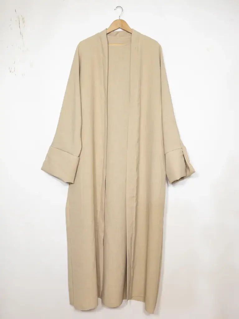 Abaya style kimono avec débardeur deux pièces Ro2380LIN - modèle style LIN confortable et chic