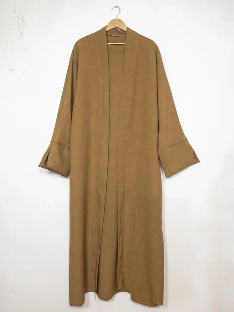 Abaya style kimono avec débardeur deux pièces Ro2380LIN - modèle style LIN confortable et chic