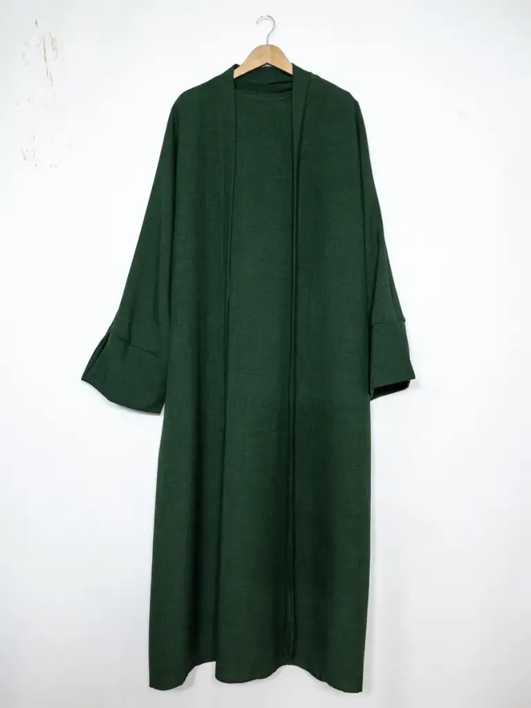 Abaya style kimono avec débardeur deux pièces Ro2380LIN - modèle style LIN confortable et chic